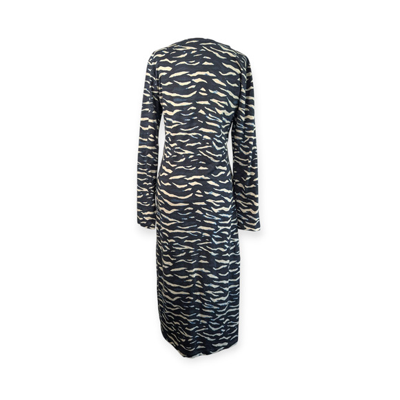 Munthe Russeo Wave-Print Midi-Dress Sz 6 / 38 - Picture 3 of 7